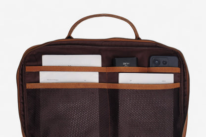 Tan Leather Executive Briefcase