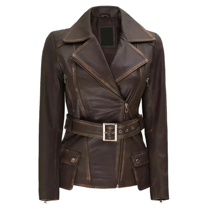 Dark Brown Belted Chic