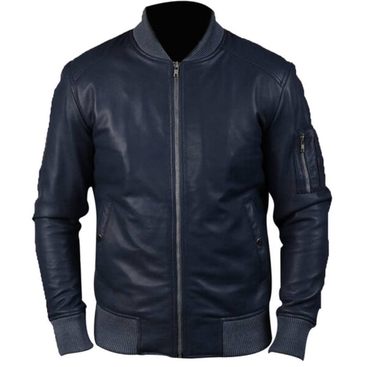 Dark Blue Avenger Bomber Jacket