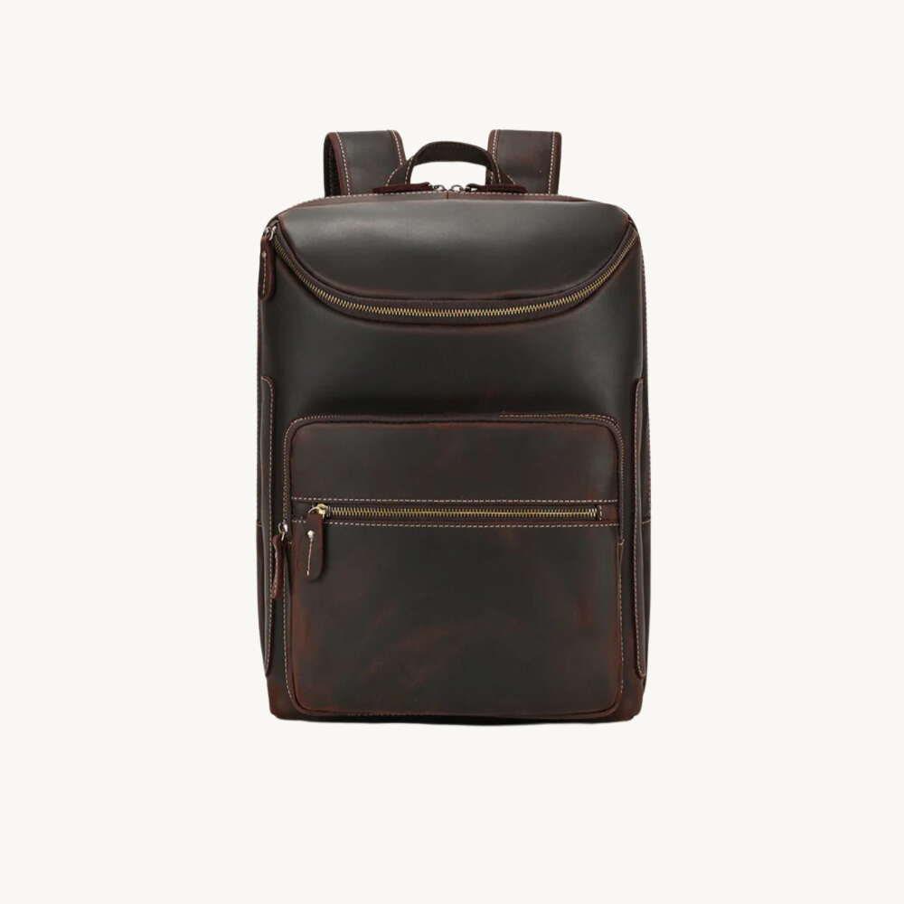Dark Brown Executive Leather Backpack