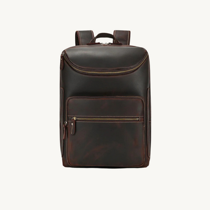 Dark Brown Executive Leather Backpack