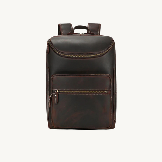 Dark Brown Executive Leather Backpack