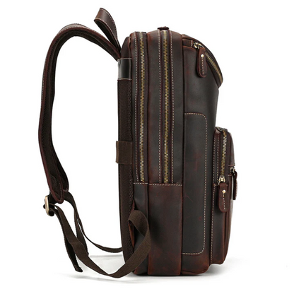 Dark Brown Executive Leather Backpack