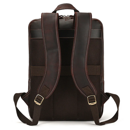 Dark Brown Executive Leather Backpack