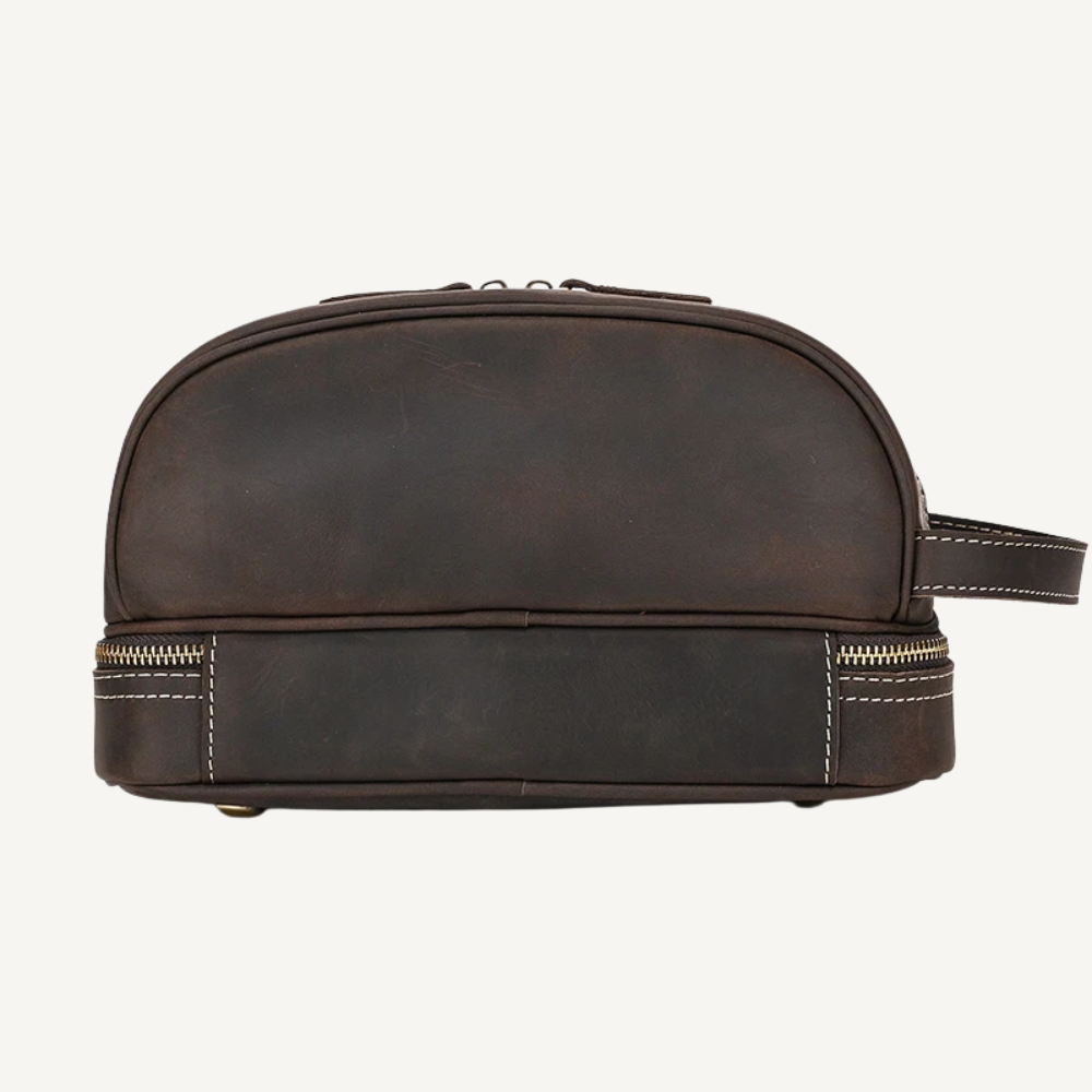 Dark Brown Luxe Toiletry Bag