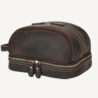 Dark Brown Luxe Toiletry Bag