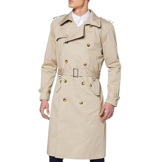 Double Breasted Cotton Trench Coat