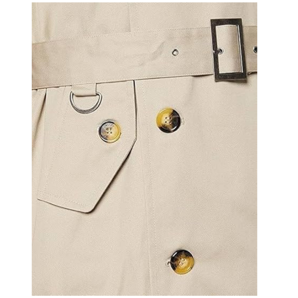 Double Breasted Cotton Trench Coat