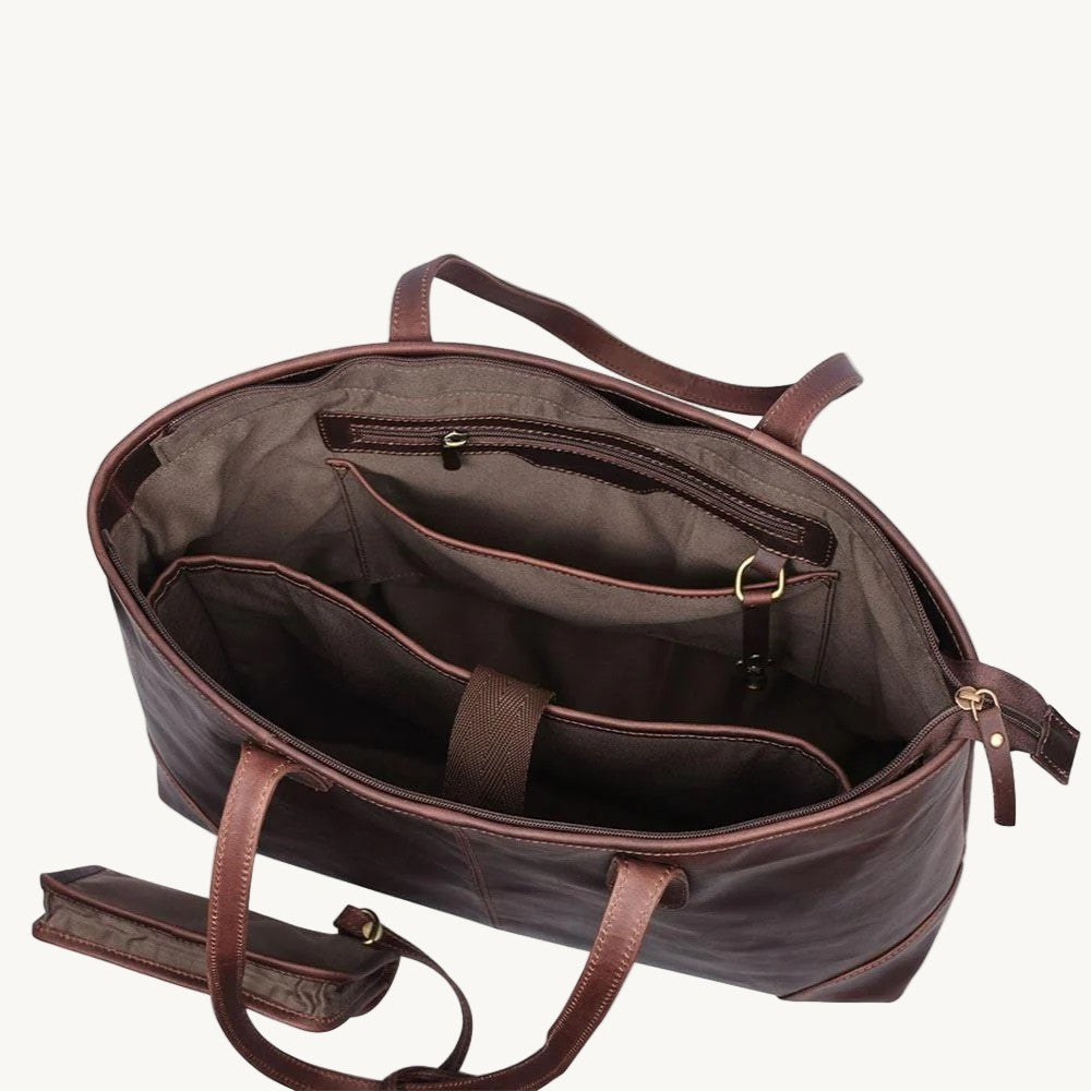 Duchess Brown Leather Tote