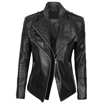 Fitted-Black-Valor-Biker-Jacket