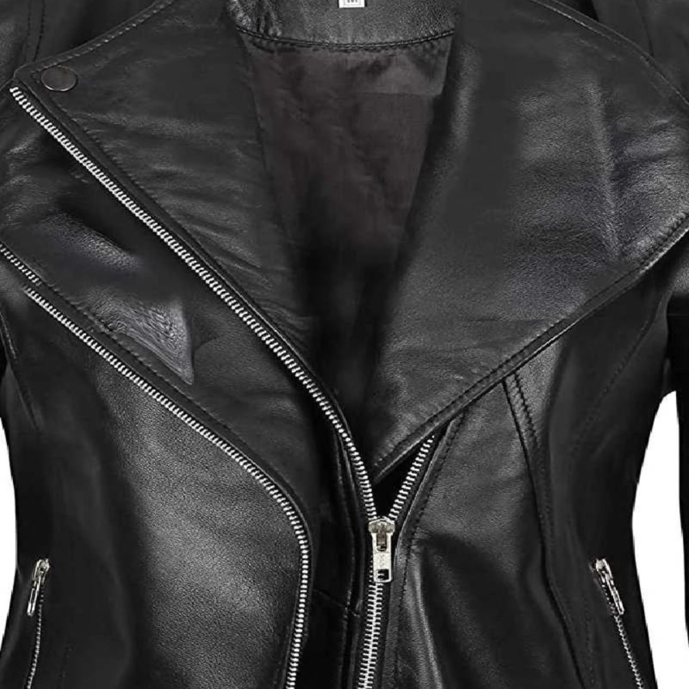Fitted Black Valor Biker Jacket