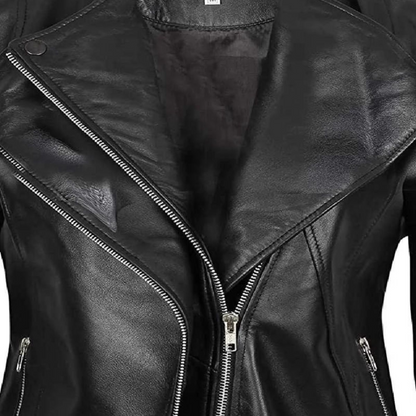 Fitted Black Valor Biker Jacket