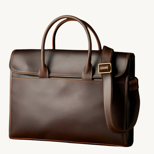 Genuine Leather Briefcase & Messenger Bag