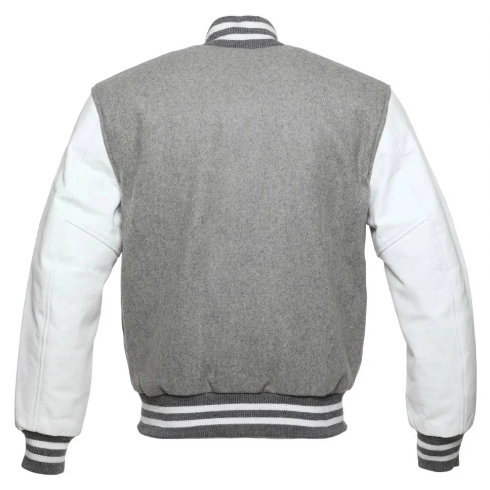 Grey Elegance Varsity Jacket