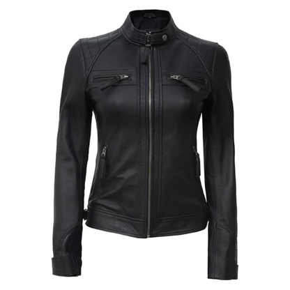 Hand-Stitched-Black-Leather-Biker-Jacket