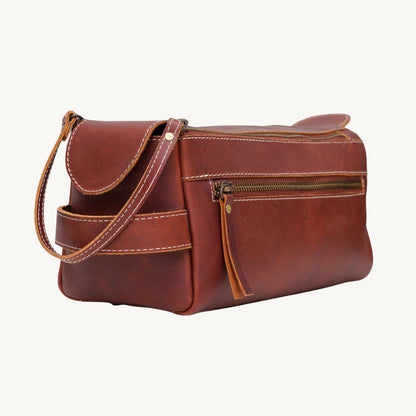 Heritage Brown Travel Toiletry Bag