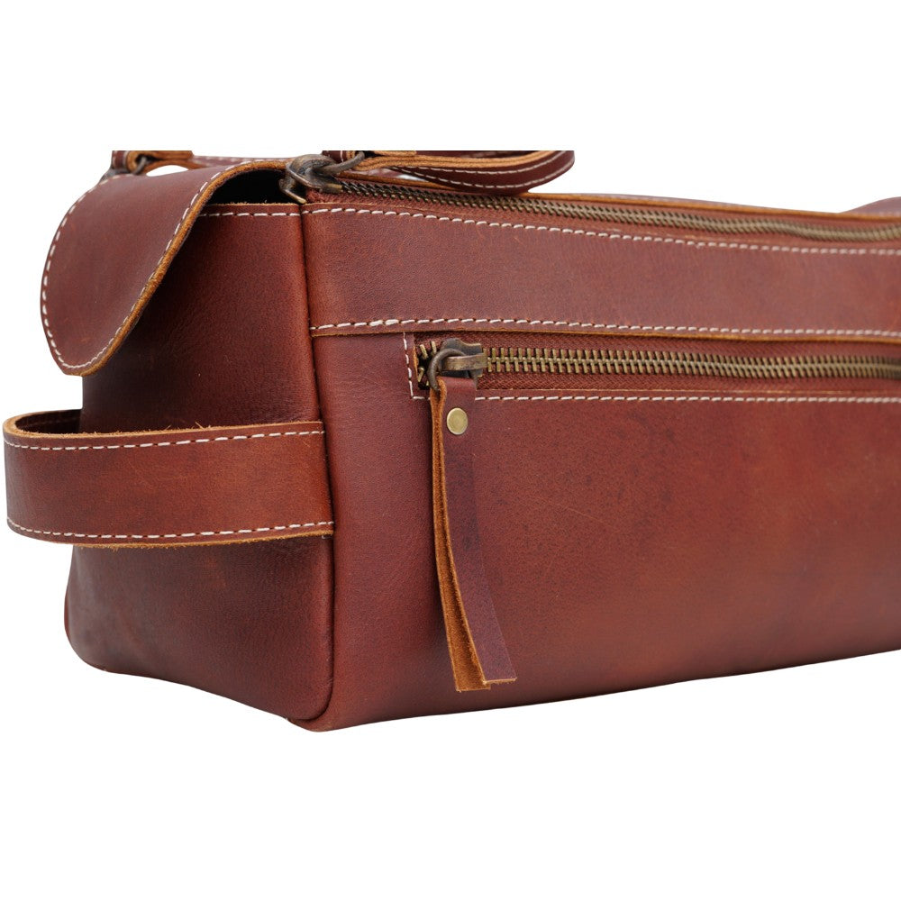 Heritage Brown Travel Toiletry Bag