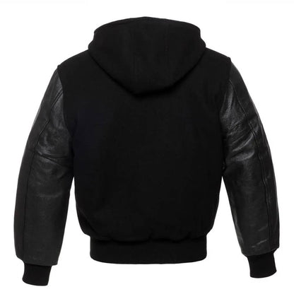 Jet Black Athletic Varsity Jacket