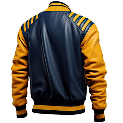 Jock Jacket Navy and Yellow Bomber Jacket