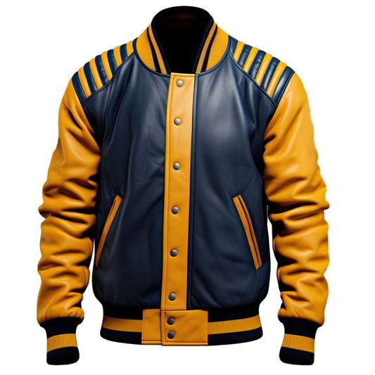 ﻿Jock Jacket Navy and Yellow