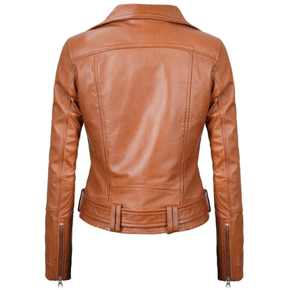 Light Brown Zephyr Biker Jacket
