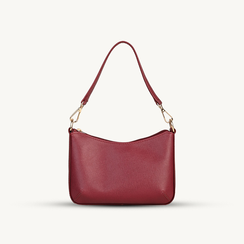 Luxe Maroon Mini Handbag | Pious Leathers
