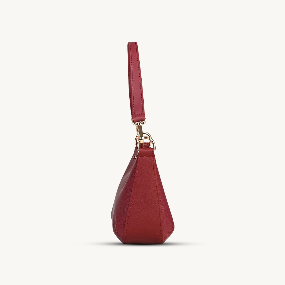 Luxe Maroon Mini Handbag