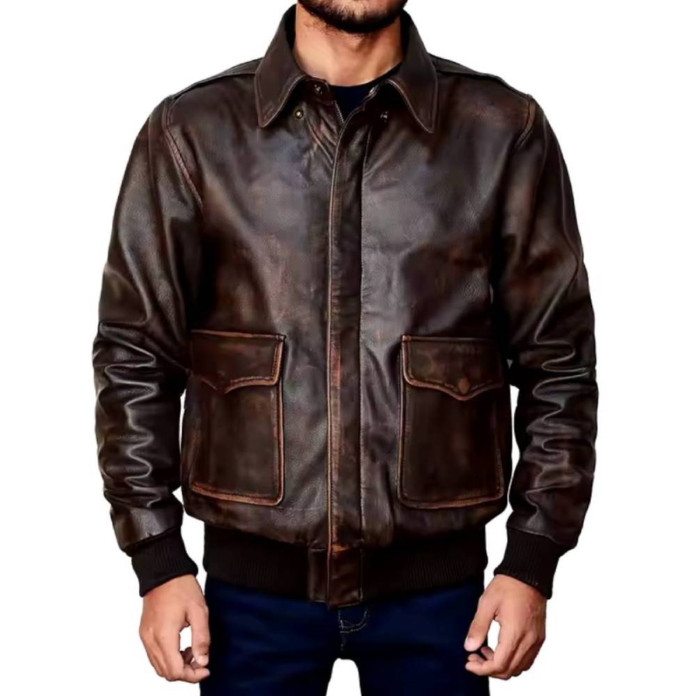 Retro Brown A-2 Bomber Jacket