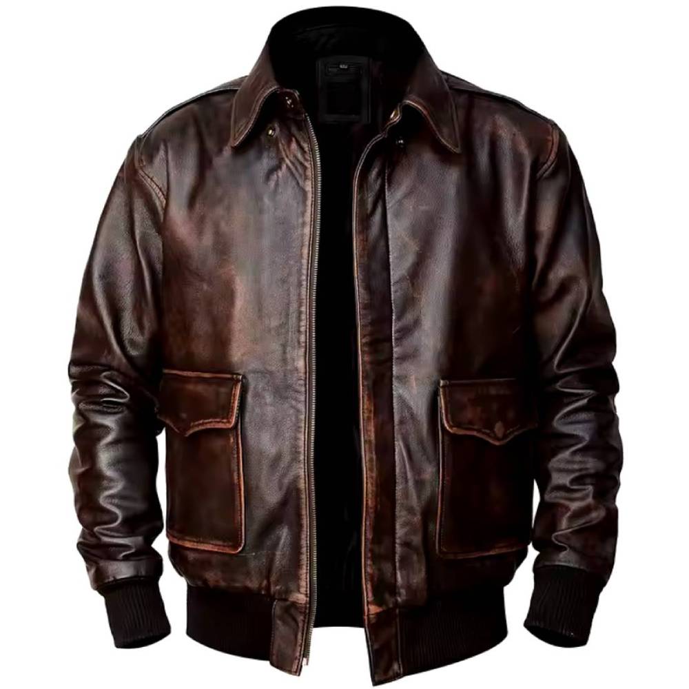 Retro Brown A-2 Bomber Jacket