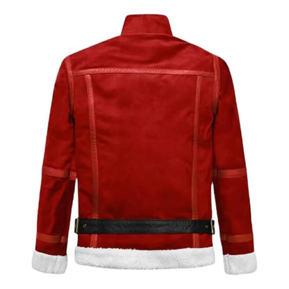 Men's Santa Claus Faux Shearling Bomber Jacket