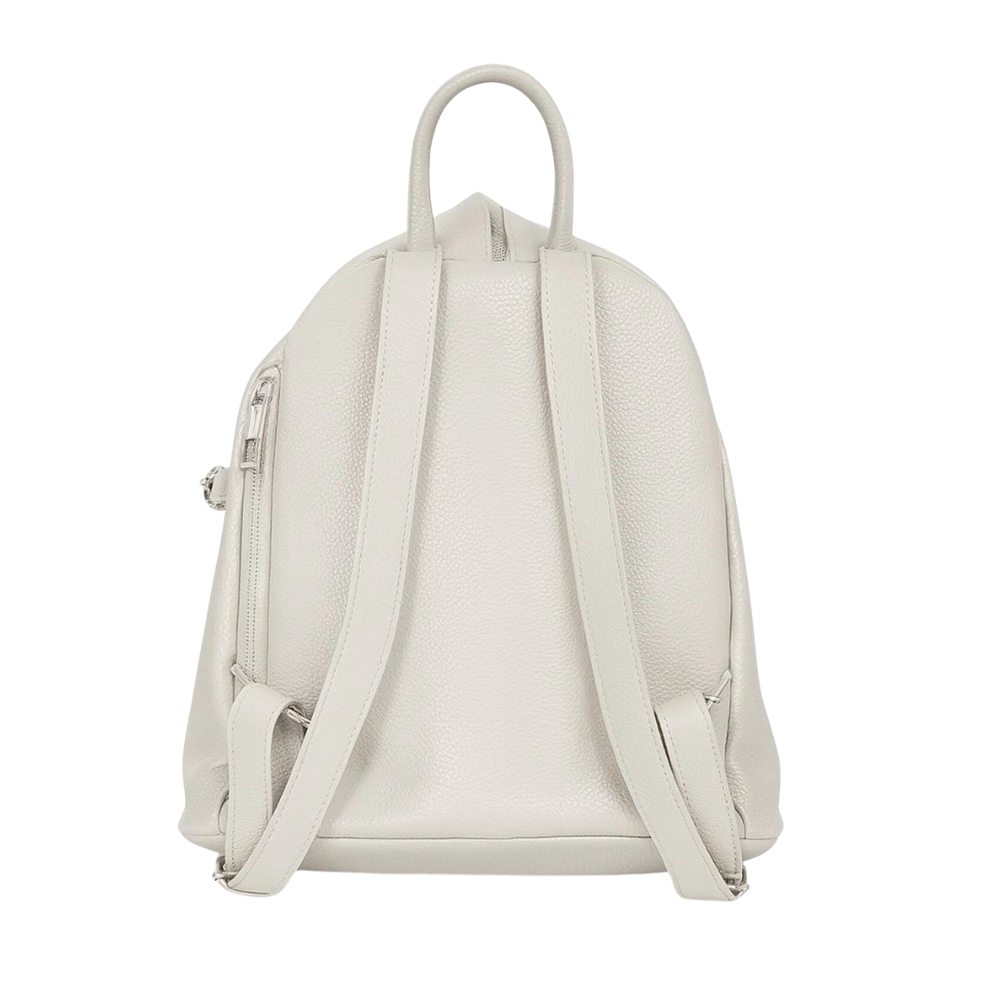 Minimalist White Leather Backpack