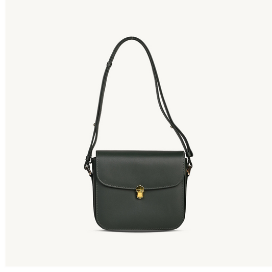 Modern Green Leather Shoulder Bag