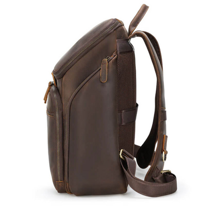 Montgomery Brown Classic Leather Backpack