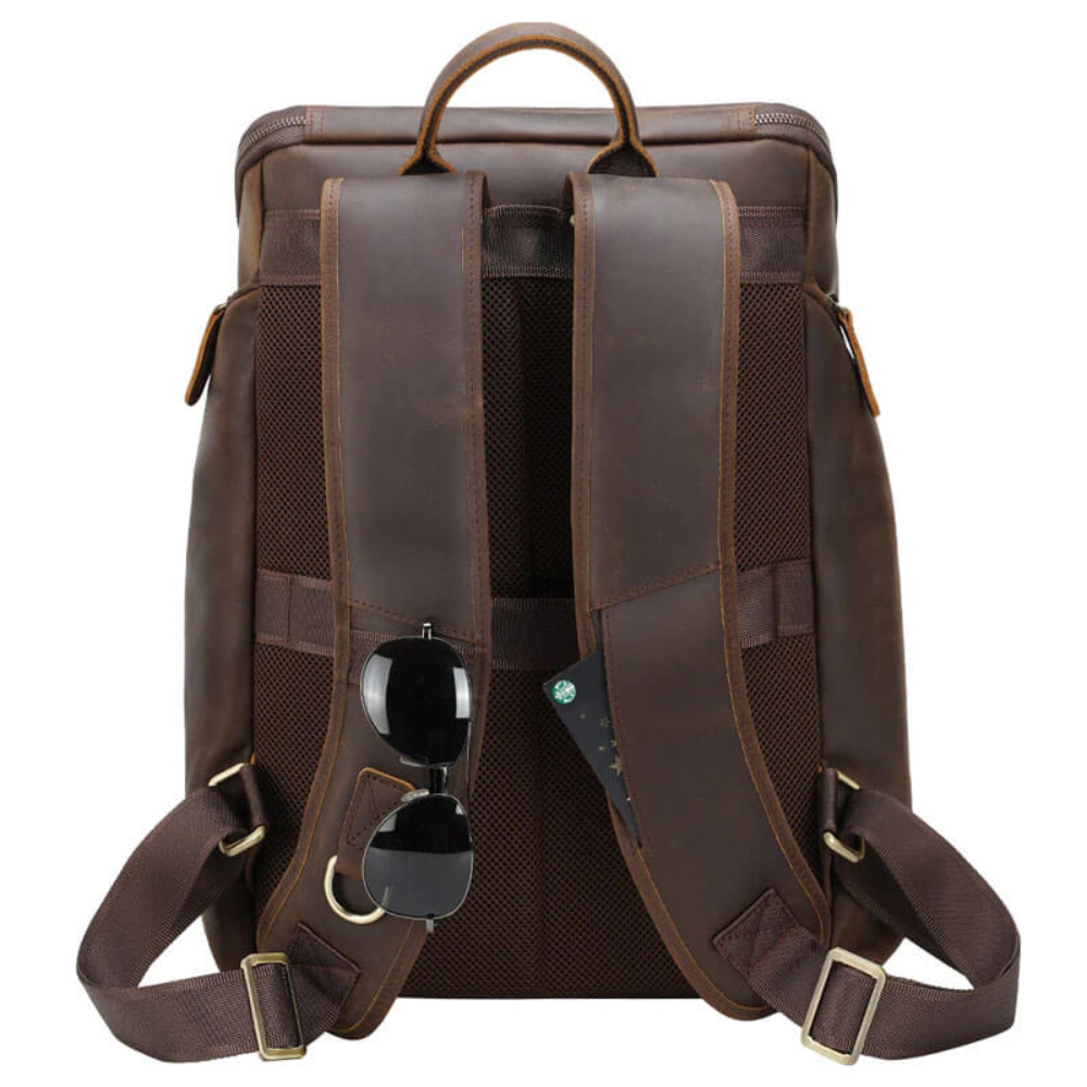 Montgomery Brown Classic Leather Backpack