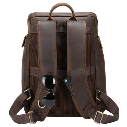 Montgomery Brown Classic Leather Backpack
