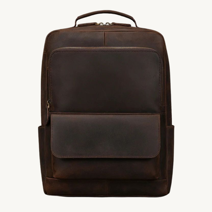 Premium Full Grain Leather Laptop Backpack Vintage Style