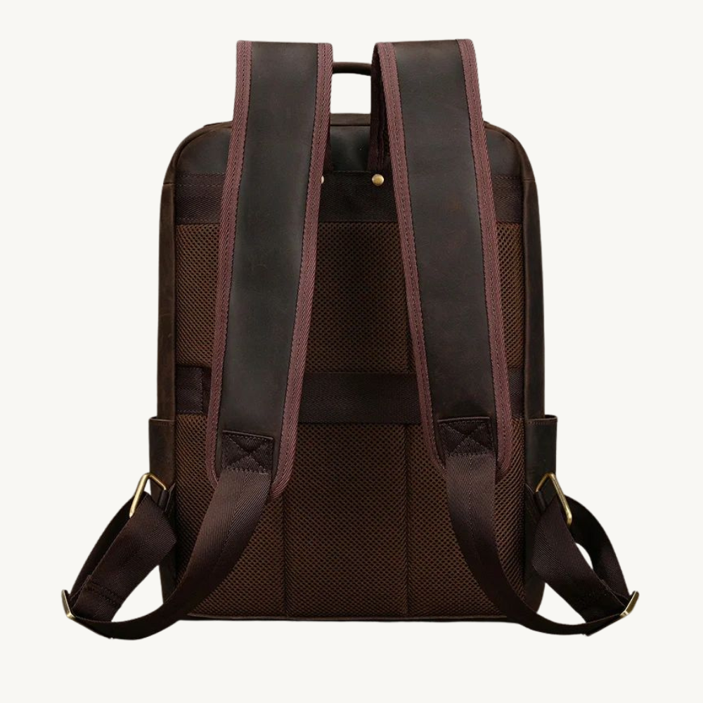 Premium Full Grain Leather Laptop Backpack Vintage Style