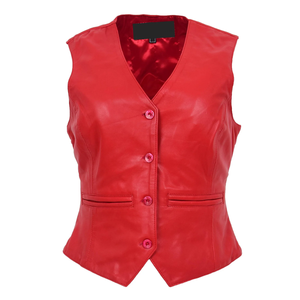 Red-Vermilion-Leather-Vest