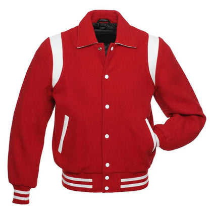 Red with White Varsity Jacket