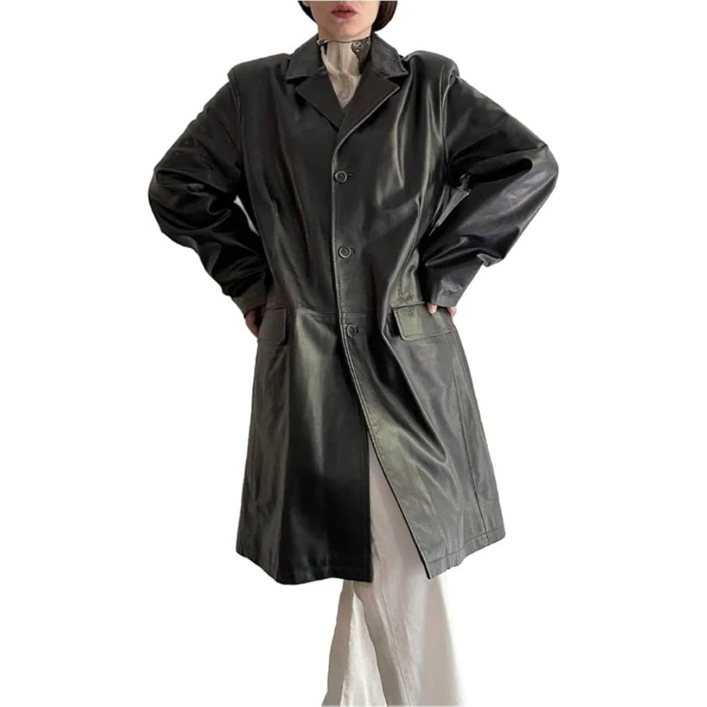 Retro-Black-Leather-Trench-Coat