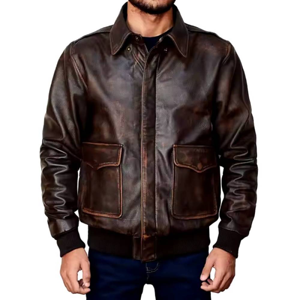 Retro Brown A-2 Aviator Jacket