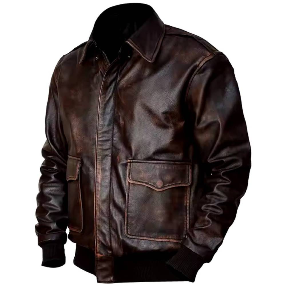 Retro Brown A-2 Aviator Jacket