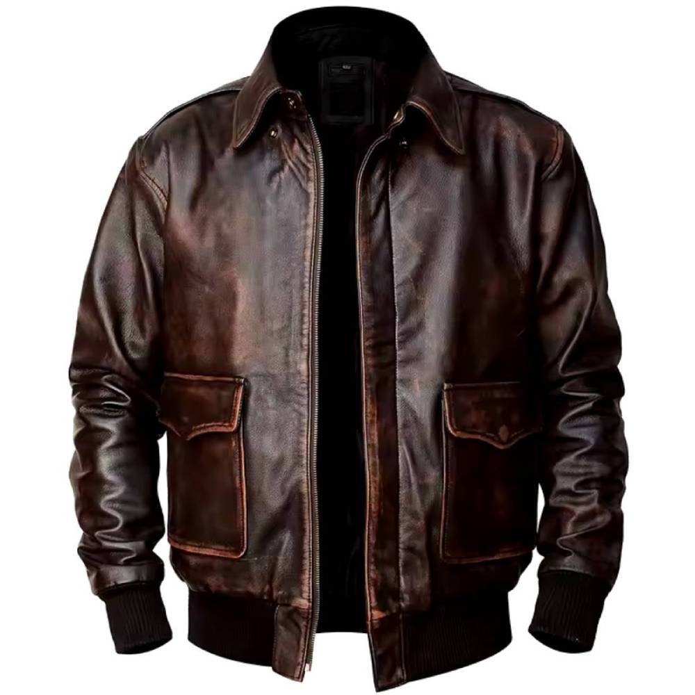 Retro Brown A-2 Aviator Jacket