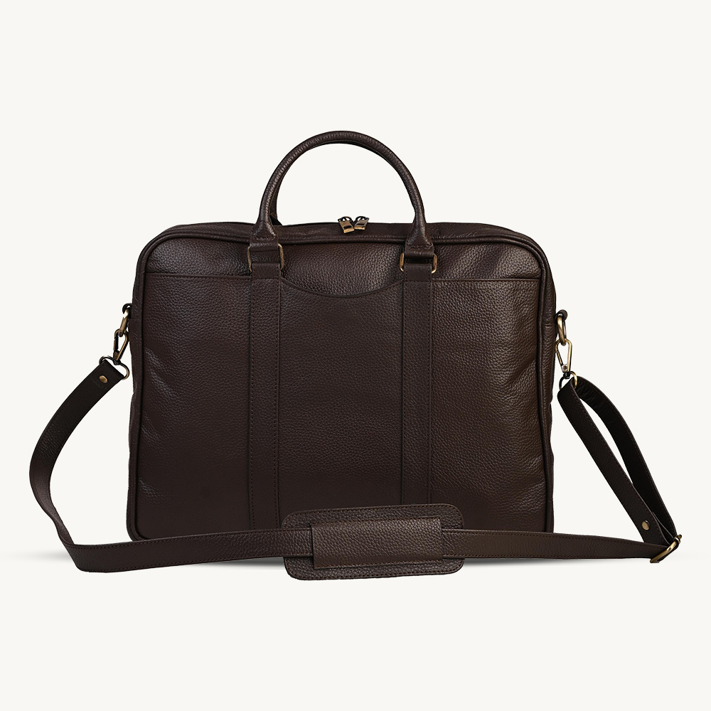 Rich Brown Executive Leather Briefcase