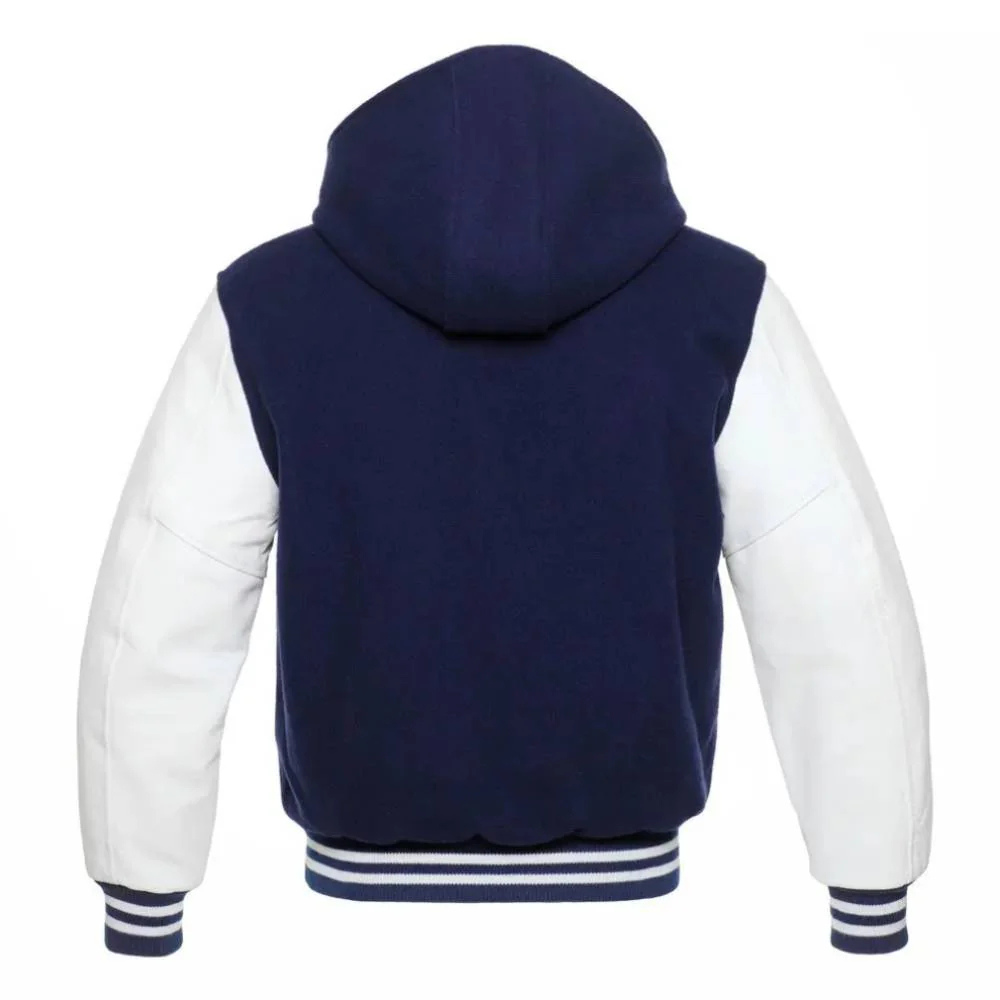 Royal Blue & White Fusion Varsity Jacket