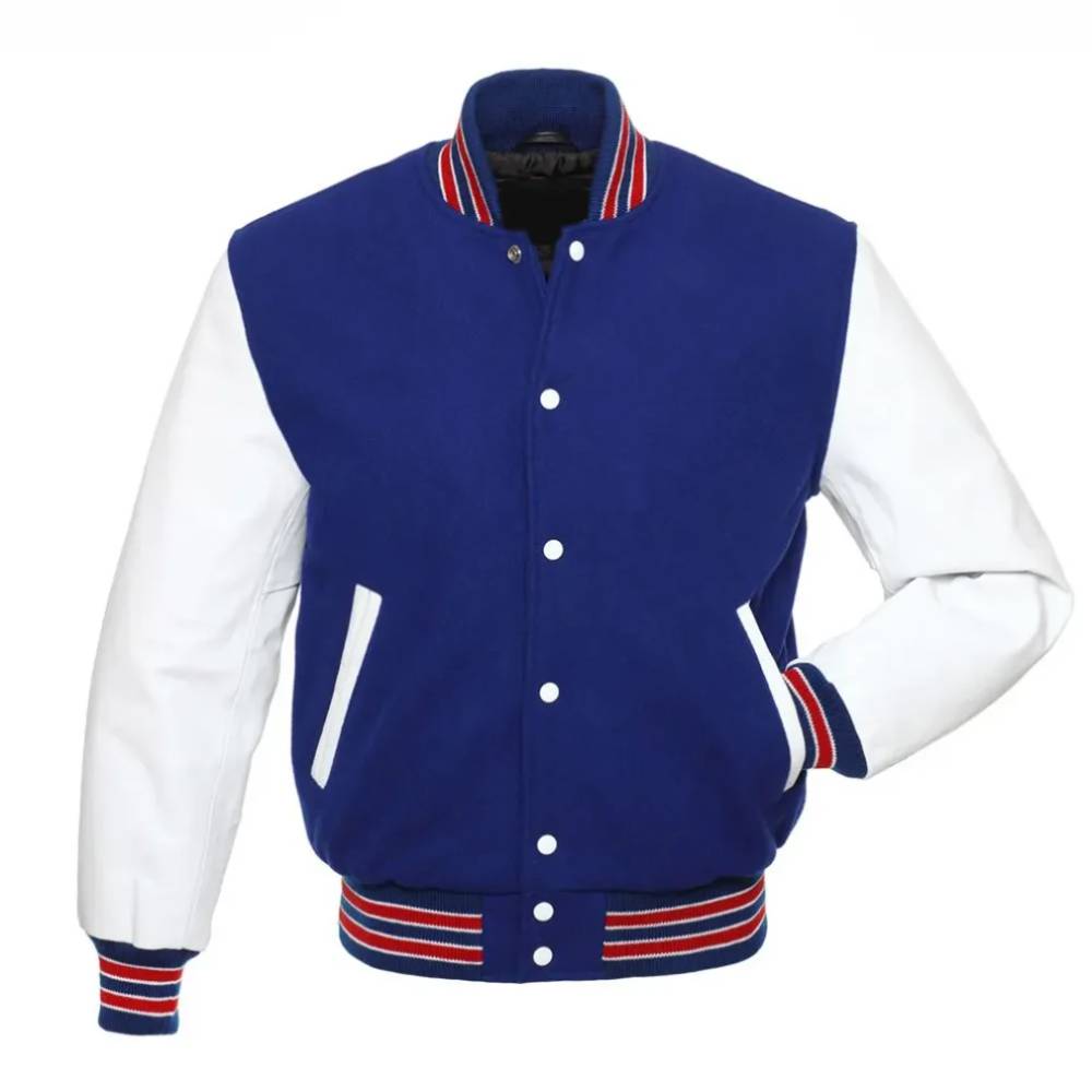 Royal Blue & White Scholar Varsity Jacket
