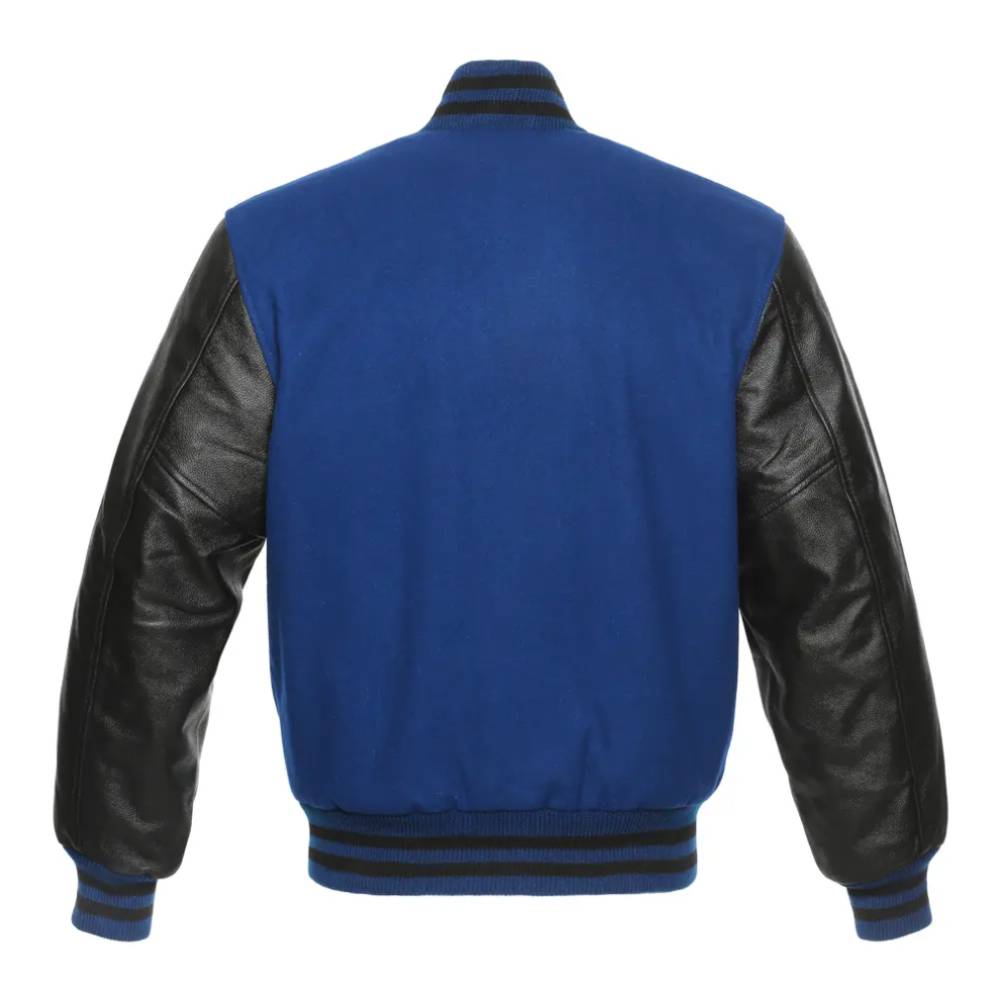 Royal Noir Varsity Jacket