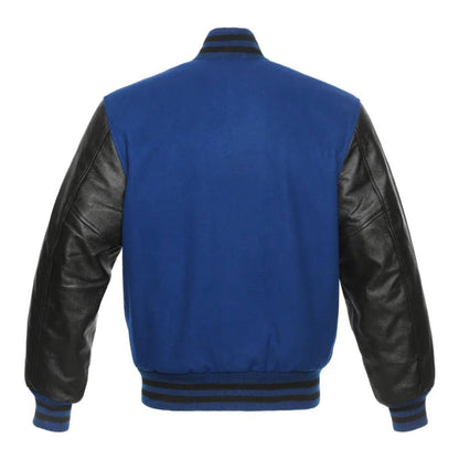 Royal Noir Varsity Jacket