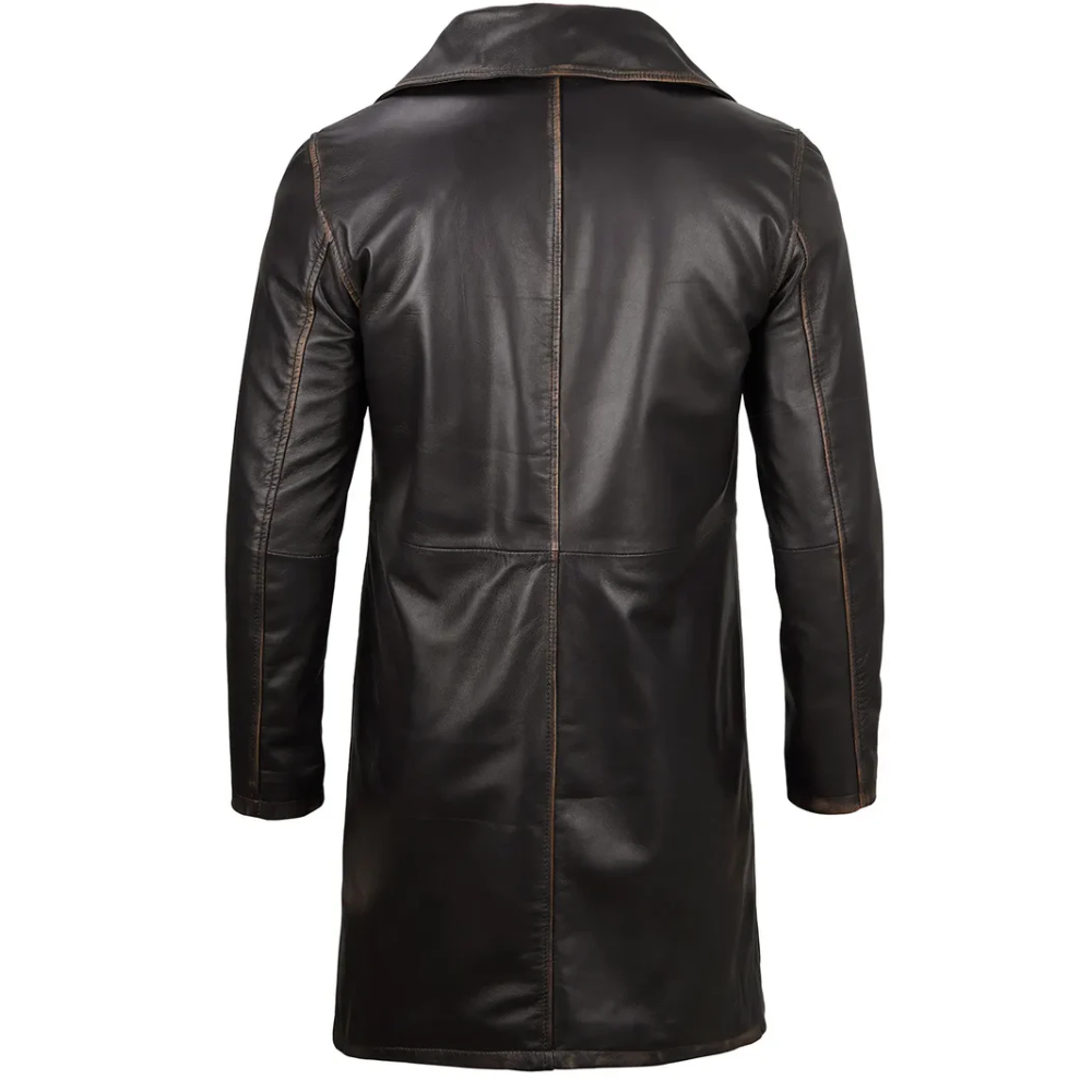 Rub Off Brown Roadster Trench Coat