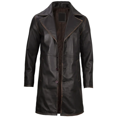 Rub Off Brown Roadster Trench Coat